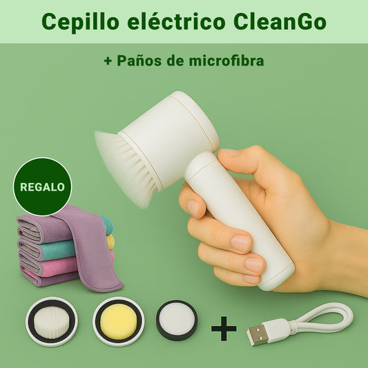 Cepillo eléctrico CleanGo + 2 Paños de microfibra de regalo